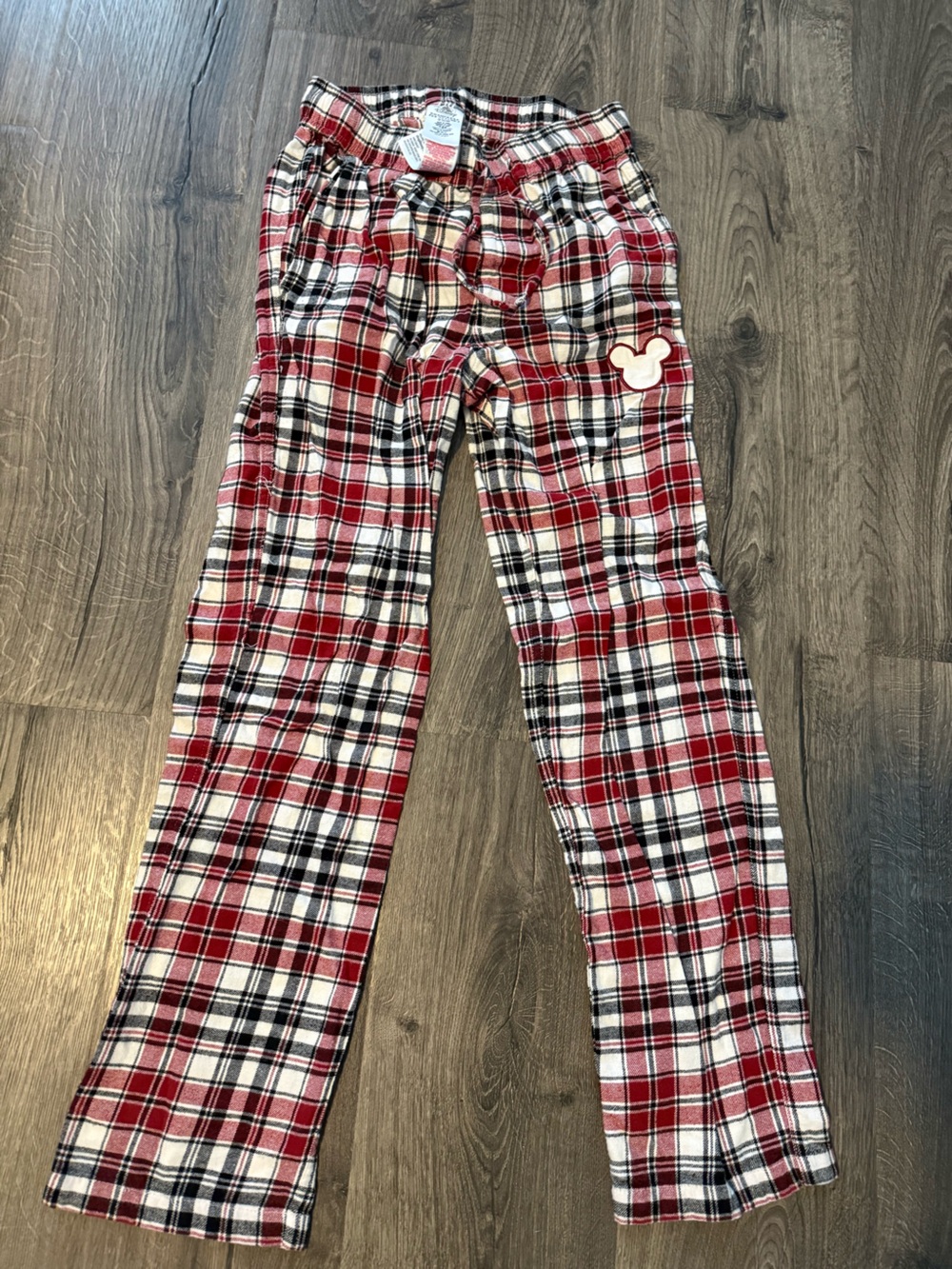 Womens Red Plaid Bottoms - Cozy Flannel pj Pants. Disney Store - size xs